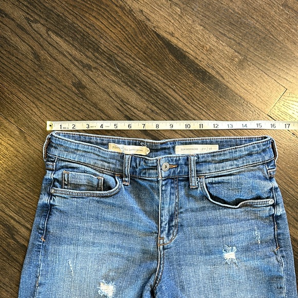 Anthropologie Pilcro Slim Boyfriend Distressed Jean Denim Shorts 28 EUC - Picture 2 of 8